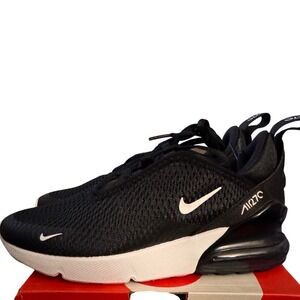 Nike‎ Air Max 270 Black White Youth Kids Sneakers Shoes AO2372-001 Size 2Y